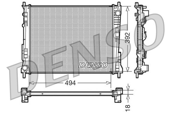 Chłodnica, układ chłodzenia silnika DENSO DRM23079
