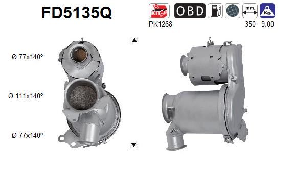 Filtr sadzy / filtr cząstek stałych, układ wydechowy AS 04L131602EX