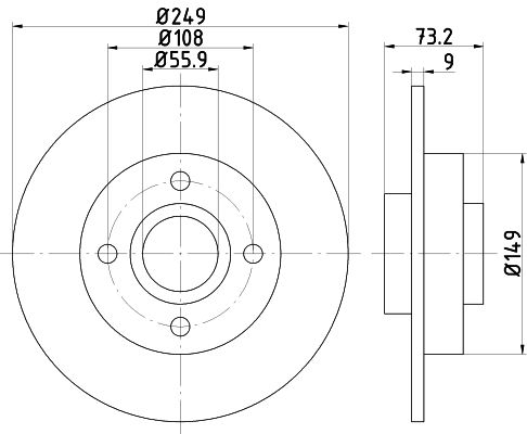 Tarcza hamulcowa MINTEX MDC2031