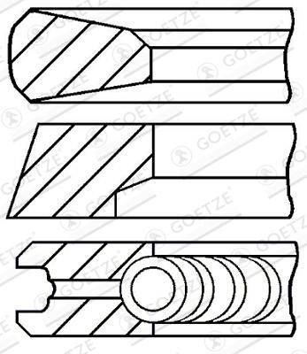 Set segmenti piston GOETZE ENGINE 08-445200-00