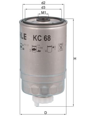 Palivový filtr KNECHT KC 68