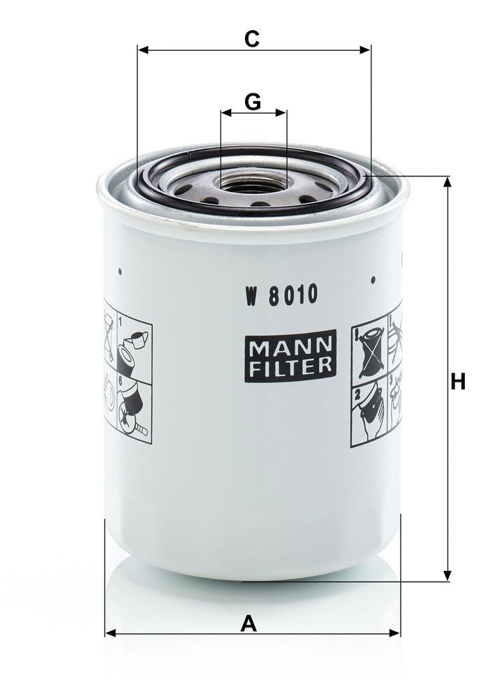 Levně Olejový filtr MANN-FILTER W 8010