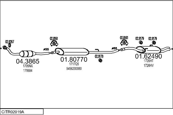 Układ wydechowy MTS CITR02019A010545