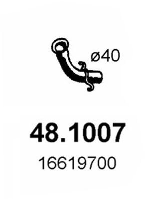 Rura wydechowa ASSO 48.1007