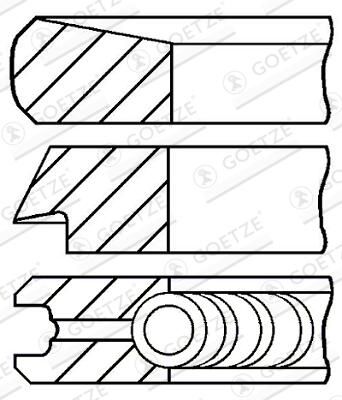 Set segmenti piston GOETZE ENGINE 08-107007-00
