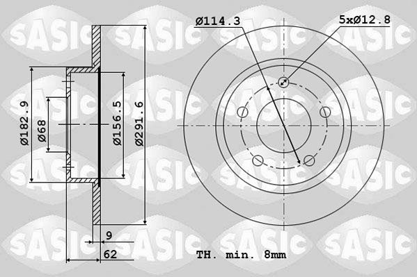 Tarcza hamulcowa SASIC 6106065