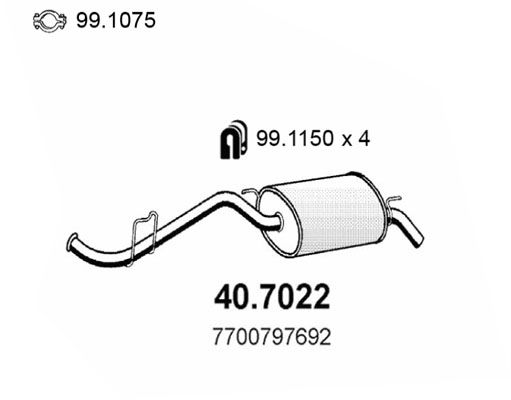 Tłumik końcowy ASSO 40.7022