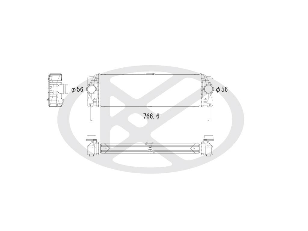 Intercooler, compresor KOYORAD IA410133