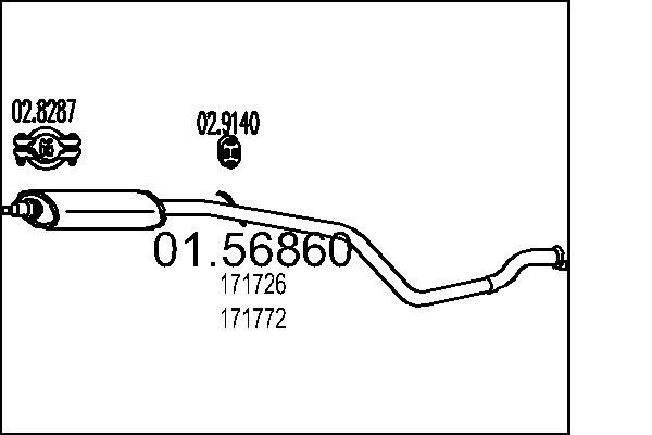Tłumik środkowy MTS 01.56860