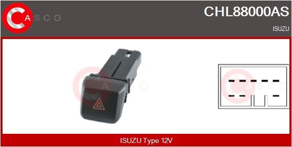 Levně Vypínač výstražných blikačů CASCO CHL88000AS