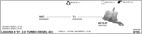 Układ wydechowy IMASAF 566000288
