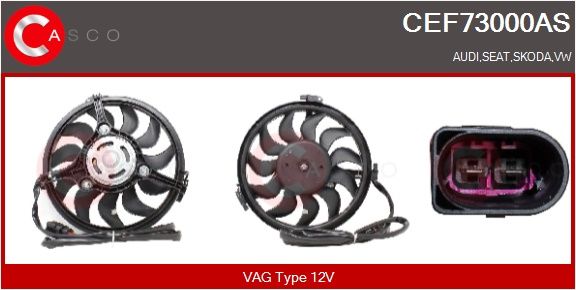 Elektromotor, větrák chladiče CASCO CEF73000AS