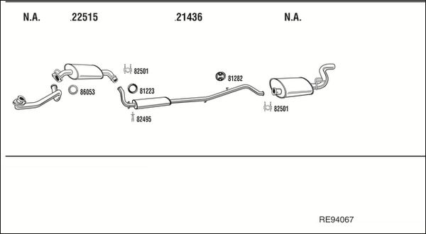 Układ wydechowy WALKER RE94067