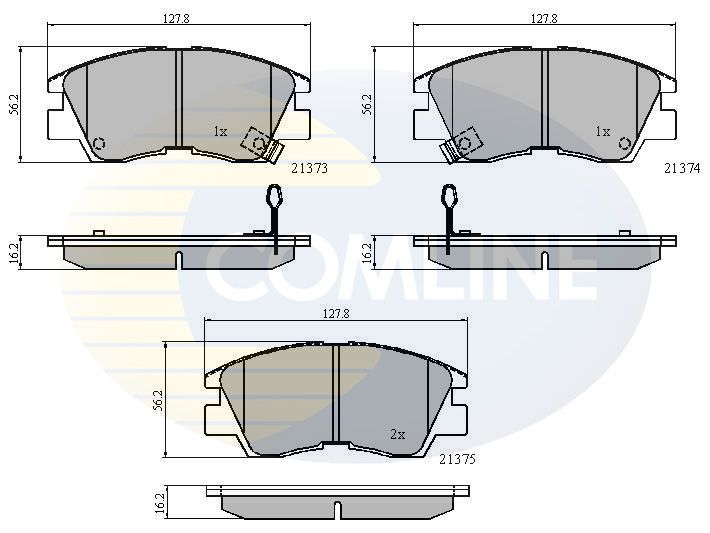 Zestaw klocków hamulcowych, hamulce tarczowe COMLINE CBP3295
