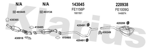 Układ wydechowy KLARIUS 362331E