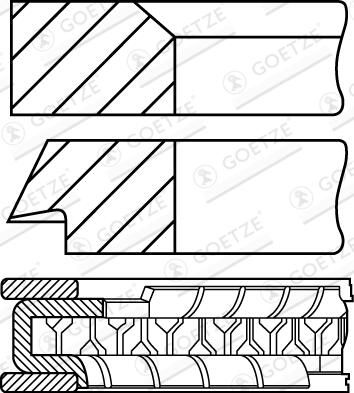 Set segmenti piston GOETZE ENGINE 08-147100-10
