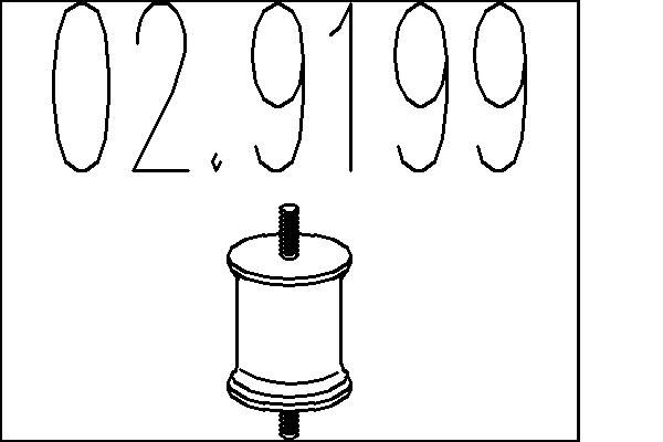 Dystans gumowy, tłumik MTS 02.9199