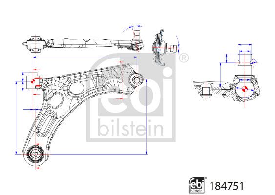 Wahacz, zawieszenie koła FEBI BILSTEIN 184751