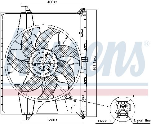 Ventilateur, refroidissement du moteur