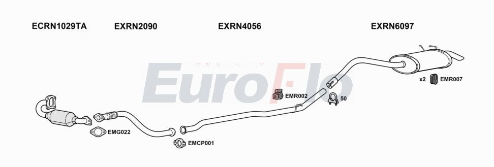 Układ wydechowy EUROFLO RNKAN15D7011