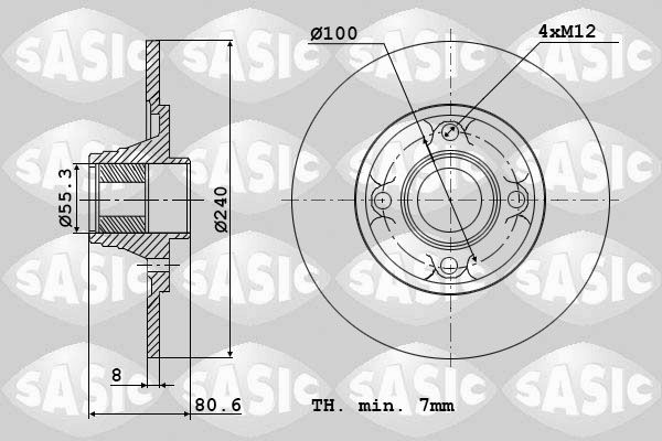 Tarcza hamulcowa SASIC 6104003