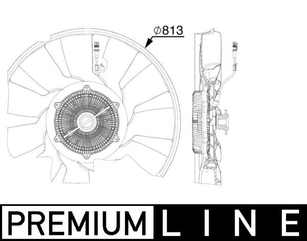 Ventilator, radiator MAHLE BEHR *** PREMIUM LINE *** CFF 521 000P