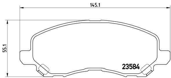 Zestaw klocków hamulcowych, hamulce tarczowe BREMBO P 54 030X