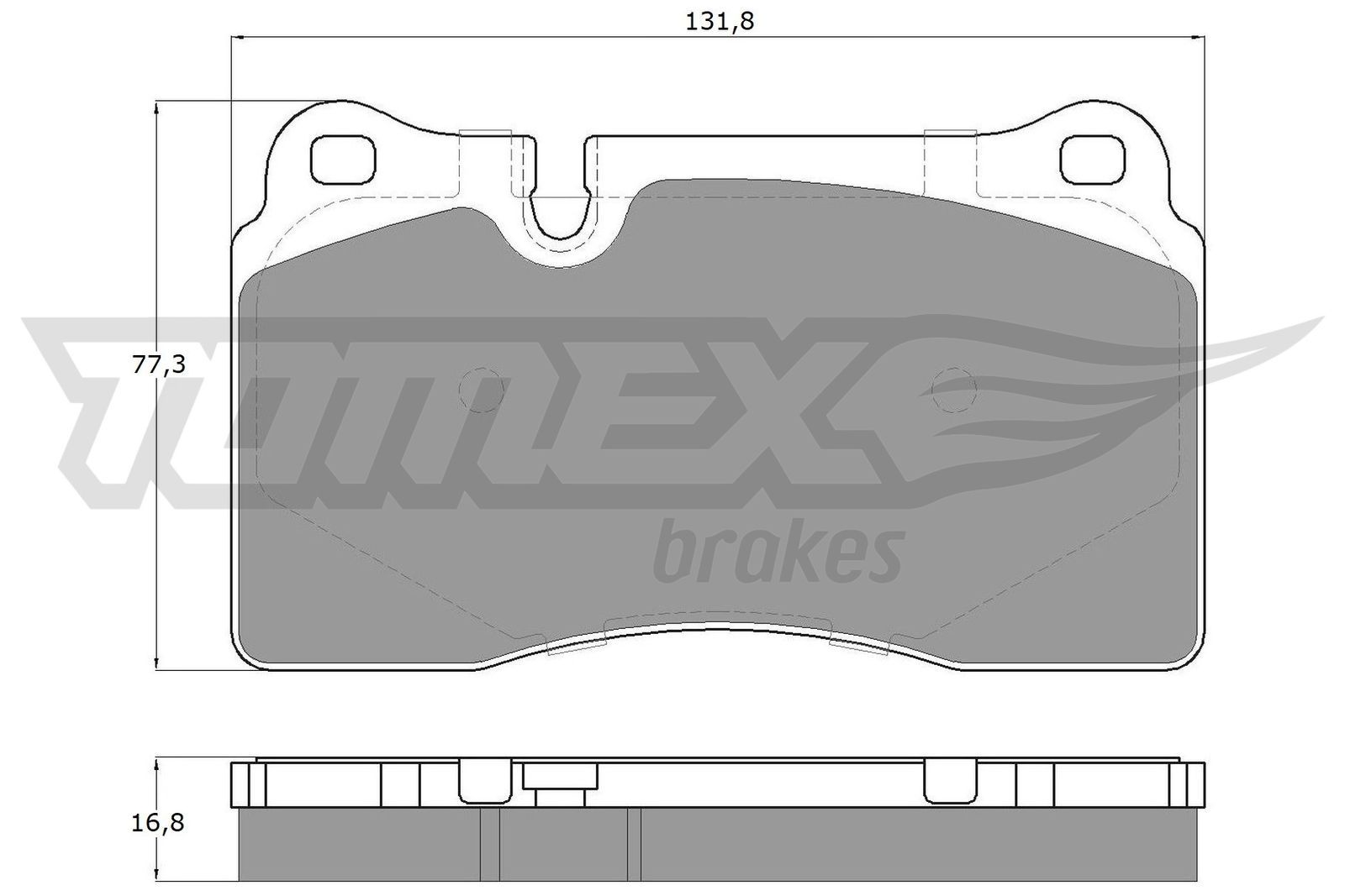 Sada brzdových destiček, kotoučová brzda TOMEX Brakes 14-73