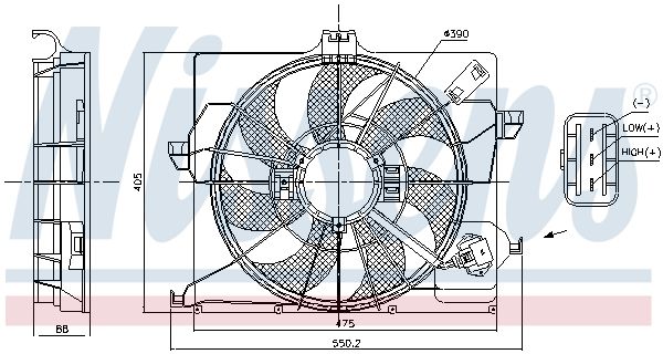 Ventilateur, refroidissement du moteur
