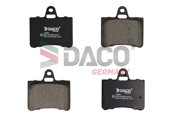 Zestaw klocków hamulcowych, hamulce tarczowe DACO GERMANY 320601