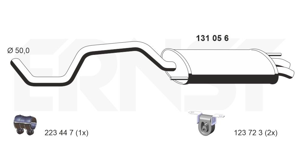Zadní tlumič výfuku ERNST 131056