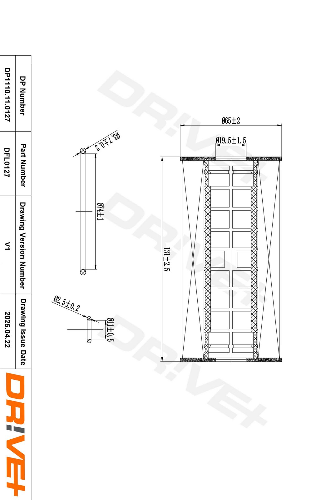 Filtru ulei Dr!ve+ DP1110.11.0127
