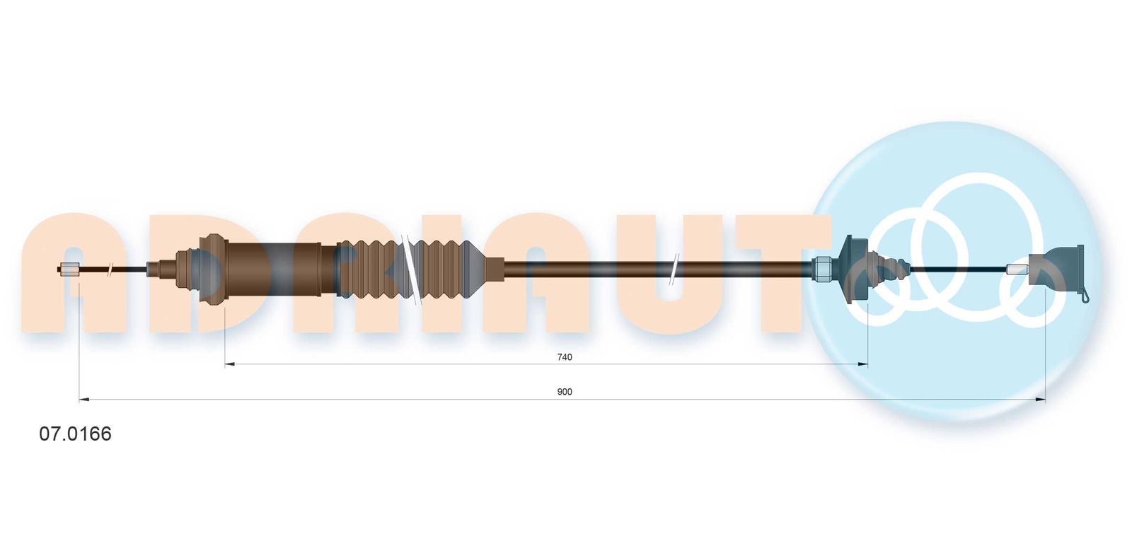 Cablu ambreiaj ADRIAUTO 07.0166