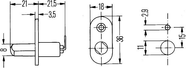 Levně Spínač, dveřní kontakt HELLA 6ZF 005 388-001