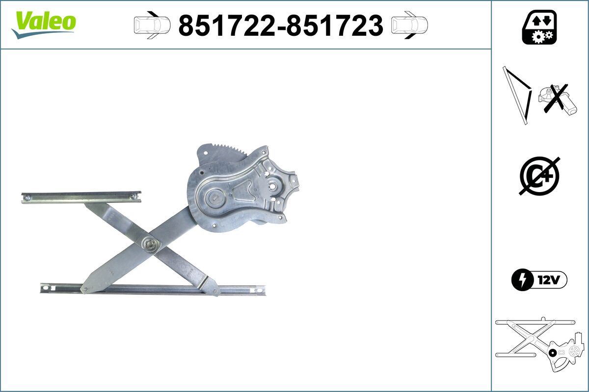 Mecanism actionare geam VALEO 851722
