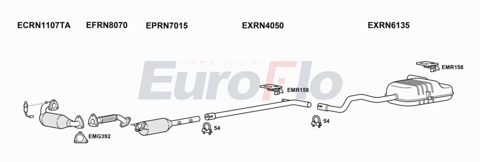 Układ wydechowy EUROFLO RNMEG20D1001B