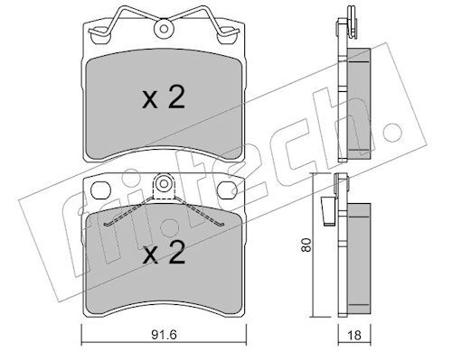 Piduriklotsi komplekt,ketaspidur