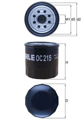 Olejový filter MAHLE OC 215