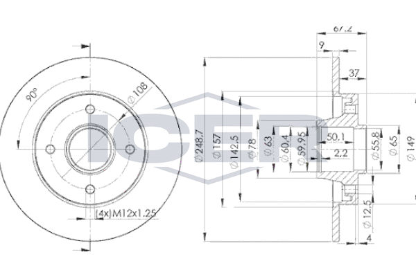 Tarcza hamulcowa ICER 78BD4744-1