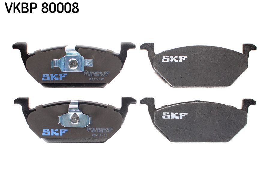 Sada brzdových platničiek kotúčovej brzdy SKF VKBP 80008