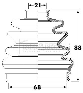 Zestaw osłon, wał napędowy BORG & BECK BCB6303