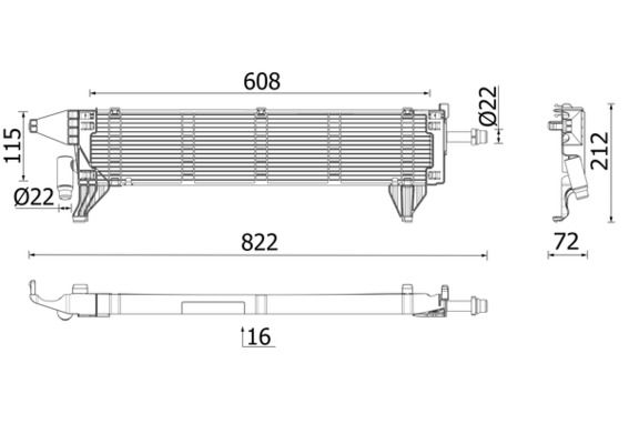 Chladič motora MAHLE CR 2636 000P