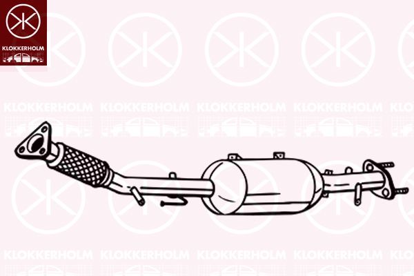 Filtr sadzy / filtr cząstek stałych, układ wydechowy KLOKKERHOLM 20010JG70A