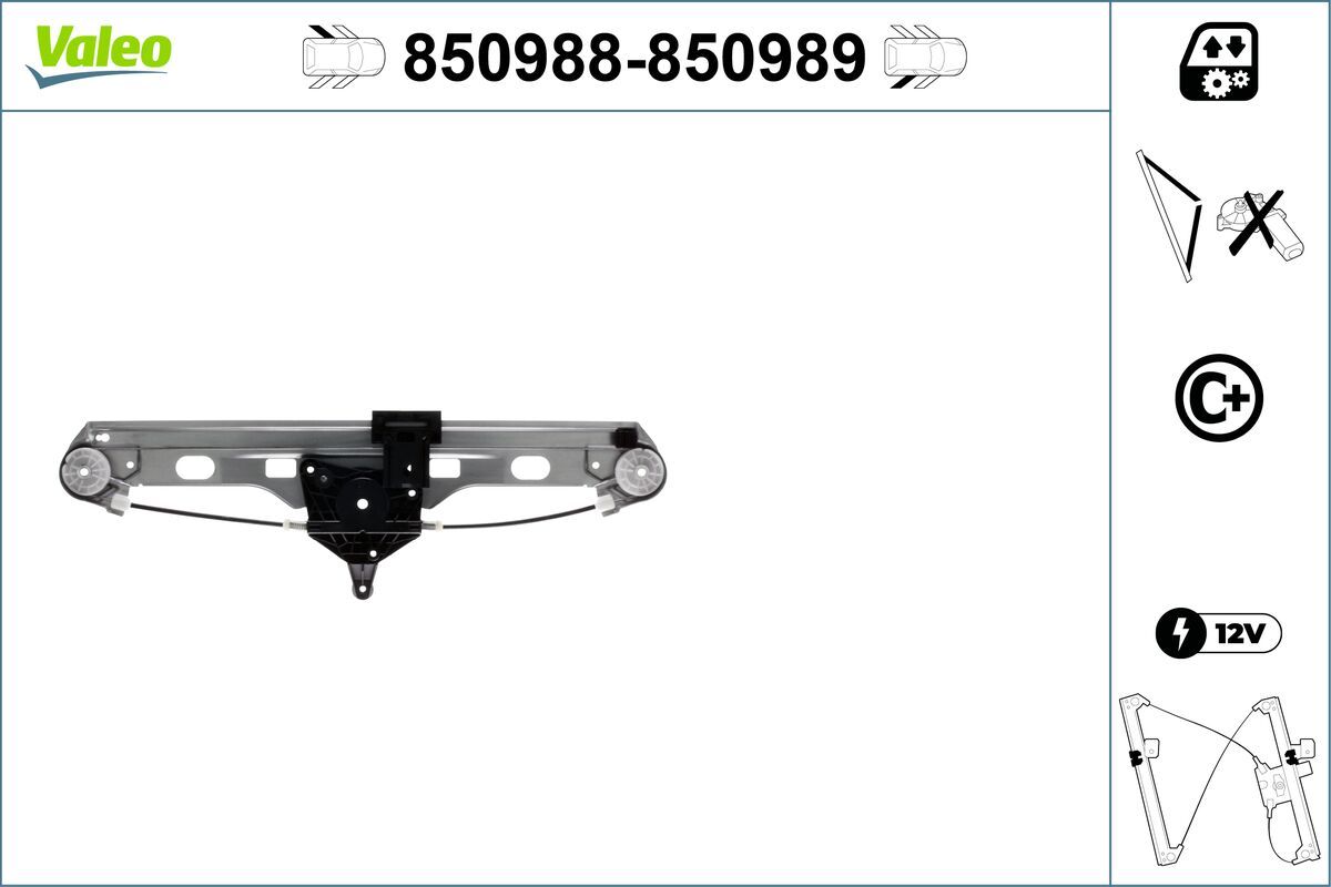 Mecanism actionare geam VALEO 850988