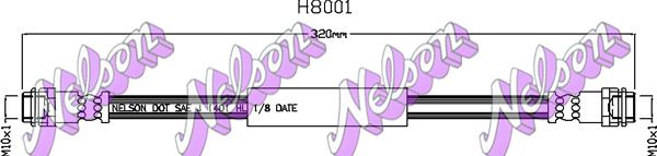 Przewód hamulcowy elastyczny KAWE H8001