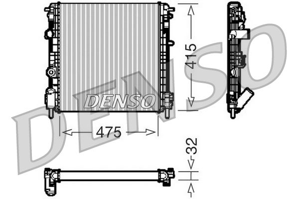 Chłodnica, układ chłodzenia silnika DENSO DRM23014