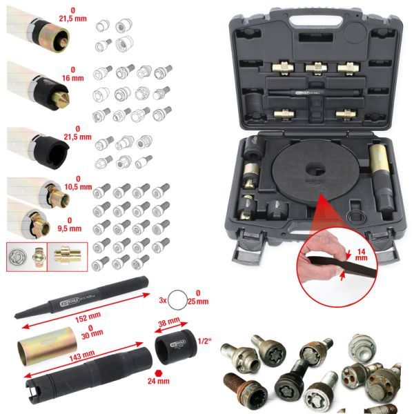 Set scule slabire antifurt janta KS TOOLS 913.1430