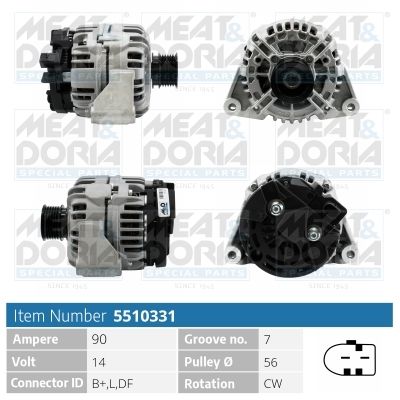 Alternator MEAT & DORIA 5510331