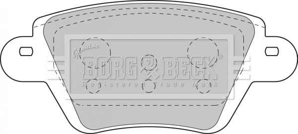 Zestaw klocków hamulcowych, hamulce tarczowe BORG & BECK BBP1892