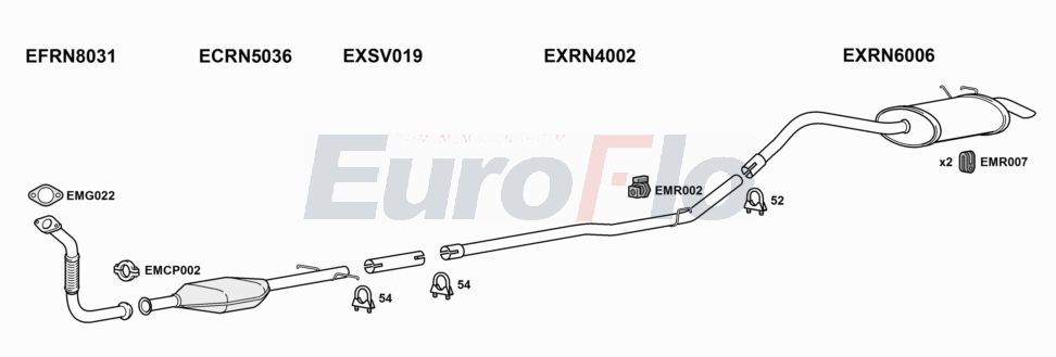 Układ wydechowy EUROFLO RNKAN19D6001A00